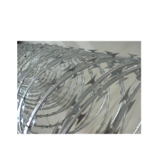 Galvanized Razor Wire Security fence Sharped Concertina Rolls Coil Border Spiral Cross barbed type straight strand barbs